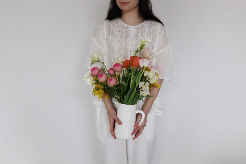 pot and tea, hand embroidery, 手刺繍、手仕事